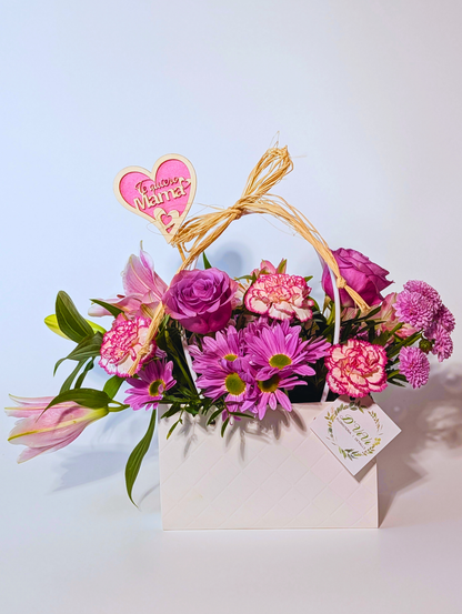 Cesta Flores Lila & Lilium- Día de la Madre