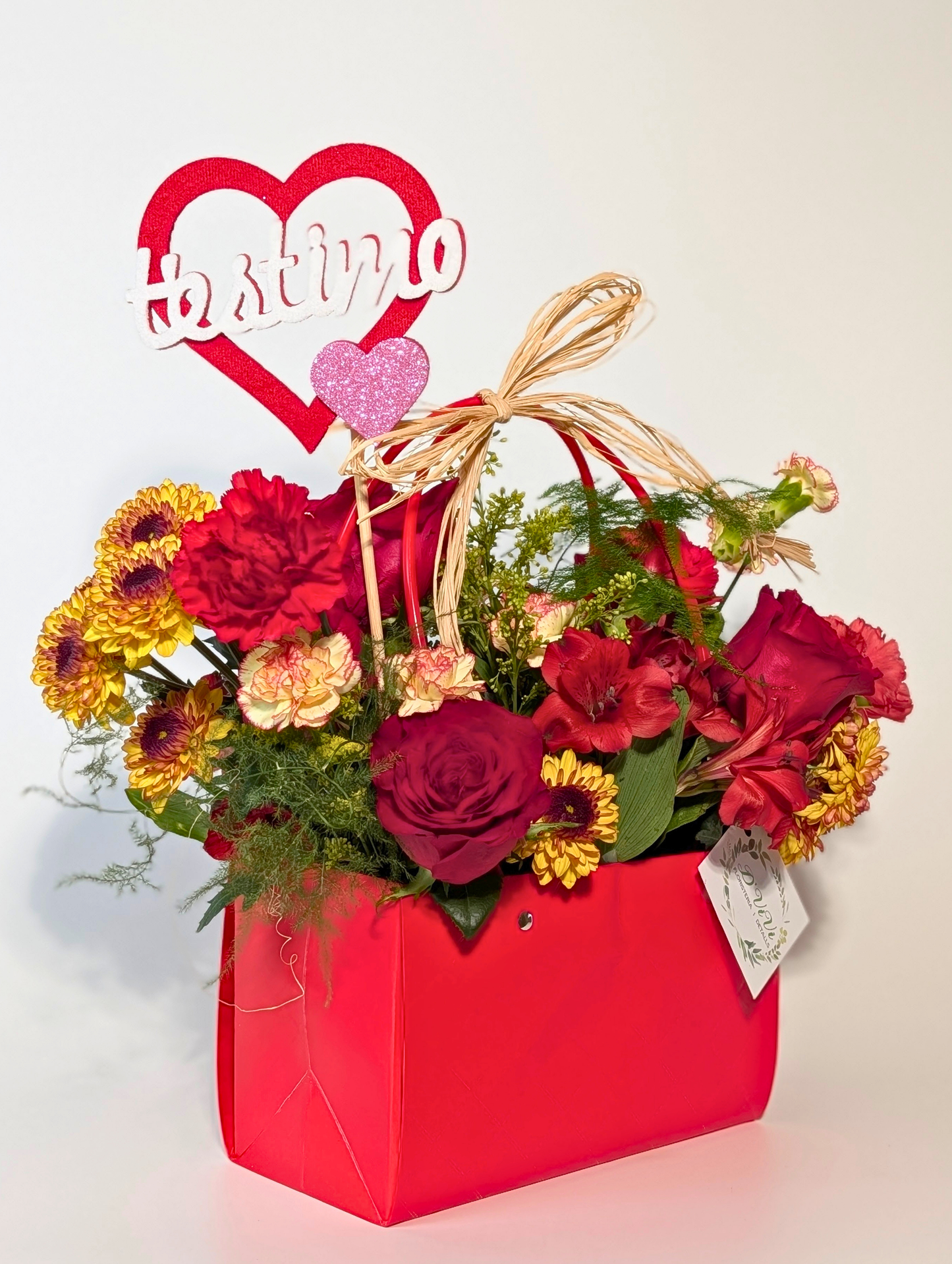 Cesta Rosas Rojas- Día de la Madre